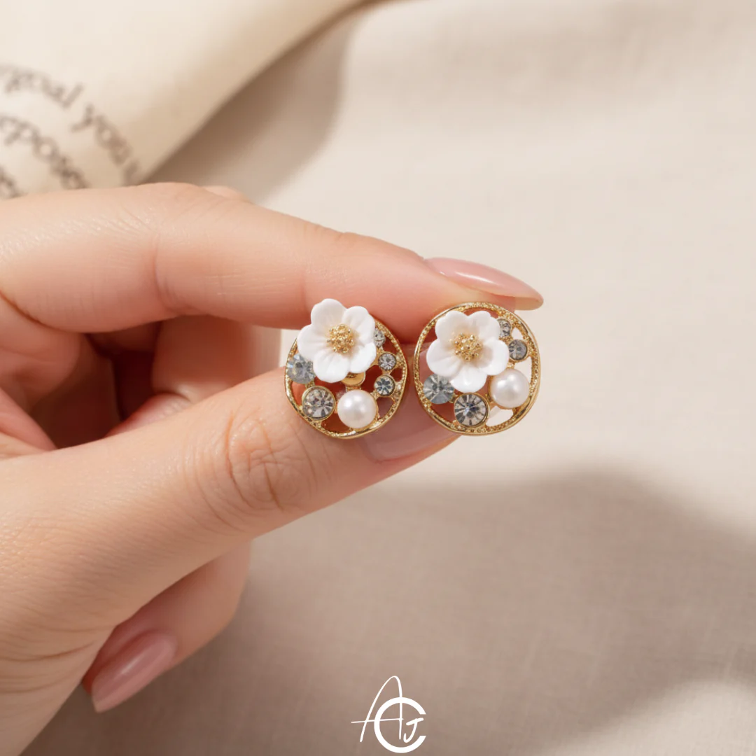 Bling Daisy Earrings - Image 3