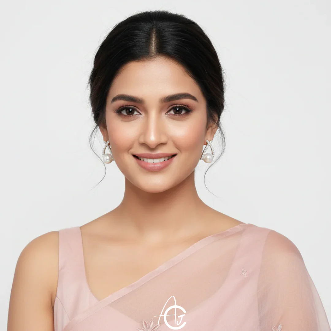 Bling Pearl Earrings - Image 4