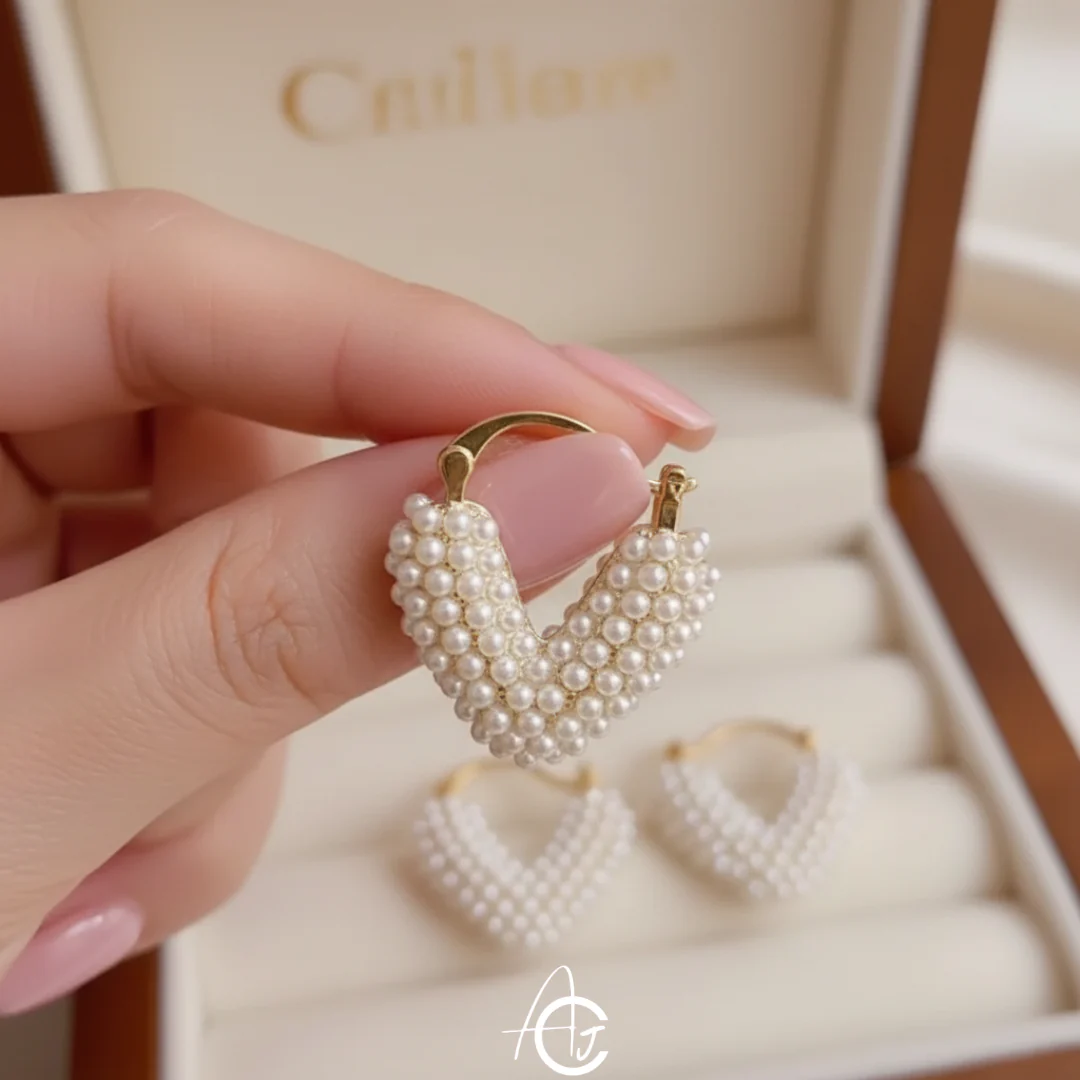 Bling Pearl Earrings - Image 3