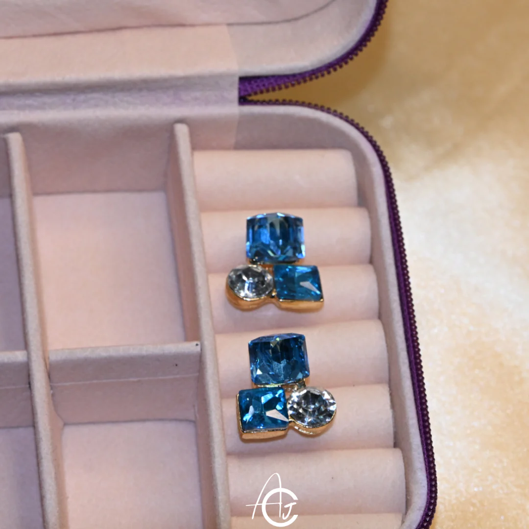 Bling Prism Blue Earrings - Image 5