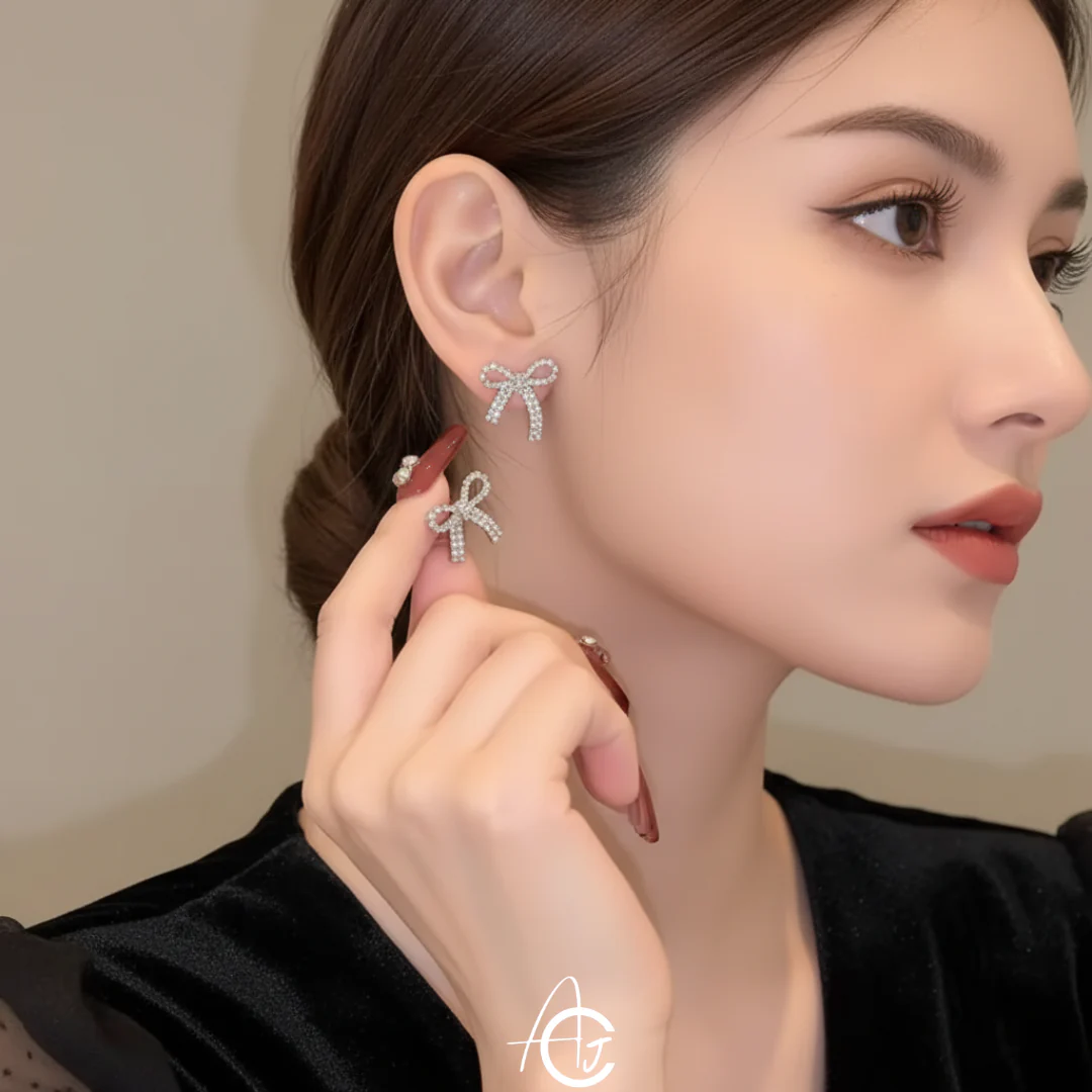 Bow Long Chain Earrings - Image 5