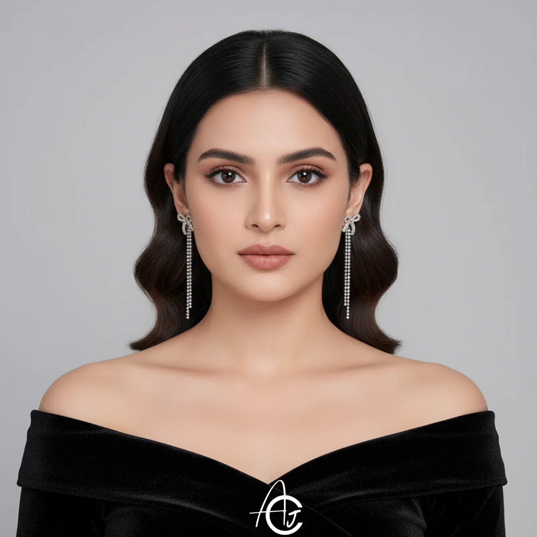 Bow Long Chain Earrings - Image 6