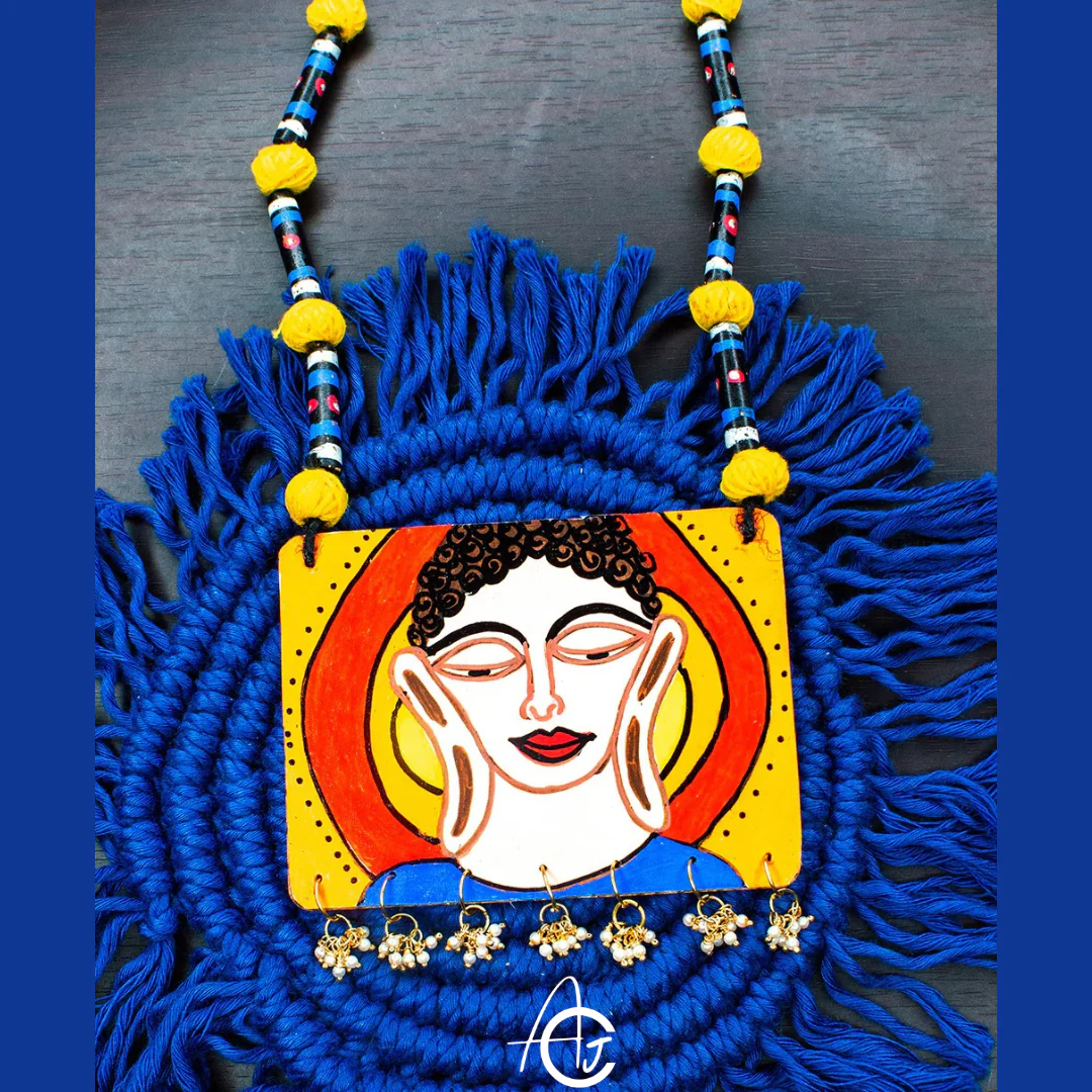 Statement Necklace, Handpainted : Handmade - Image 5