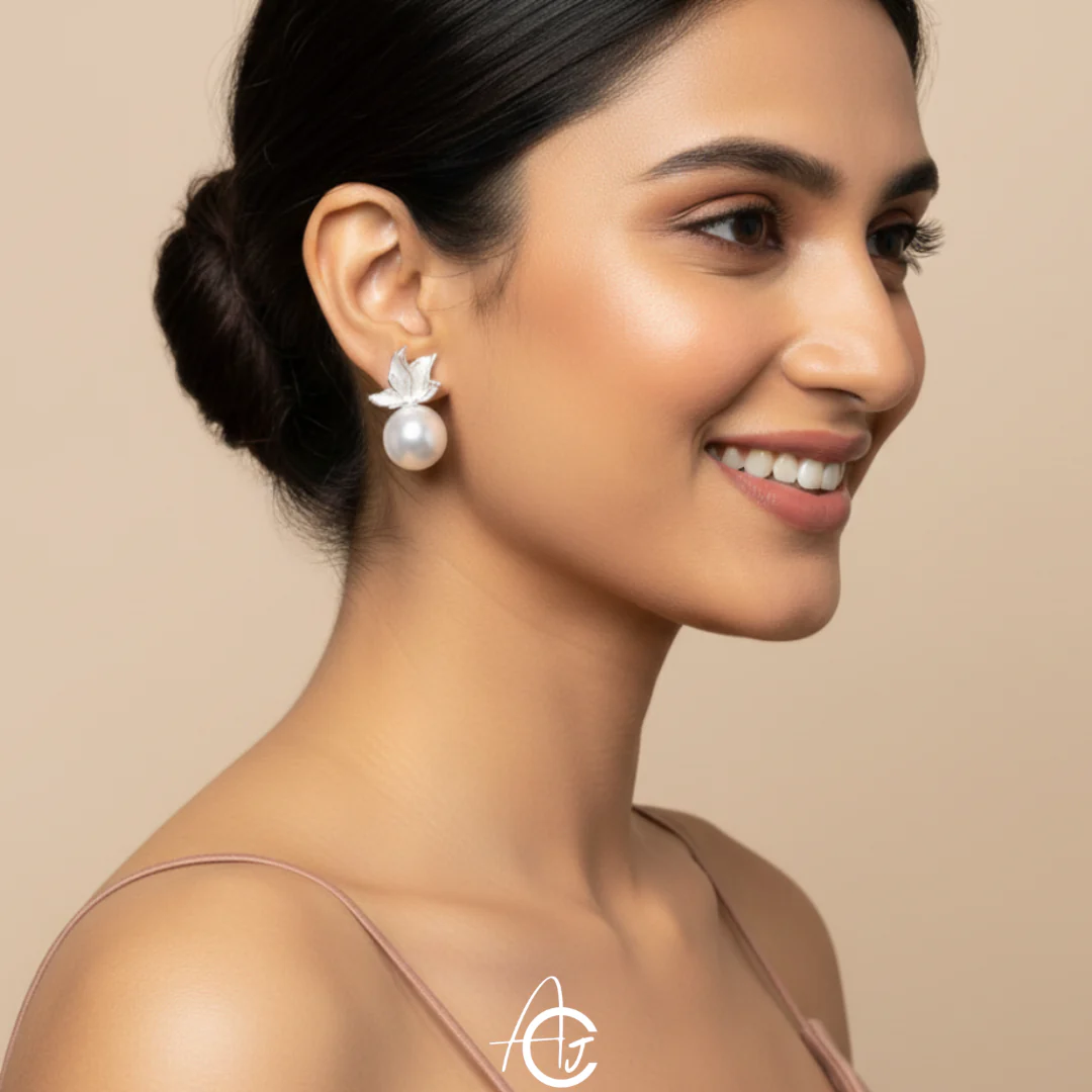 Butterfly Pearl Earrings - Image 5