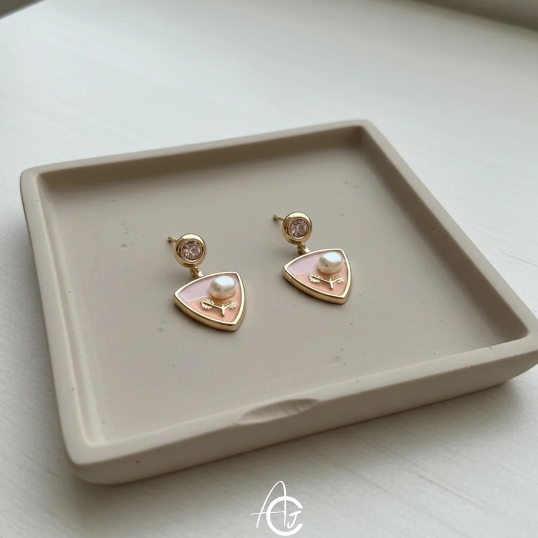 Daisy Studs Pink Earring - Image 6
