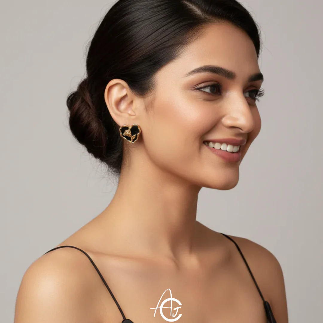 Floral Hearty Earrings - Image 2