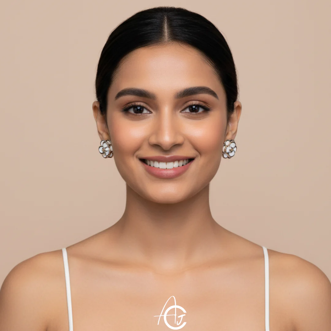 Flower Bling Earrings - Image 4