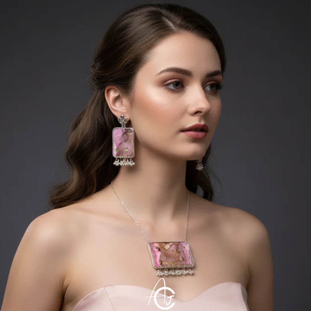 Fluid Necklace Set : Handmade - Image 4