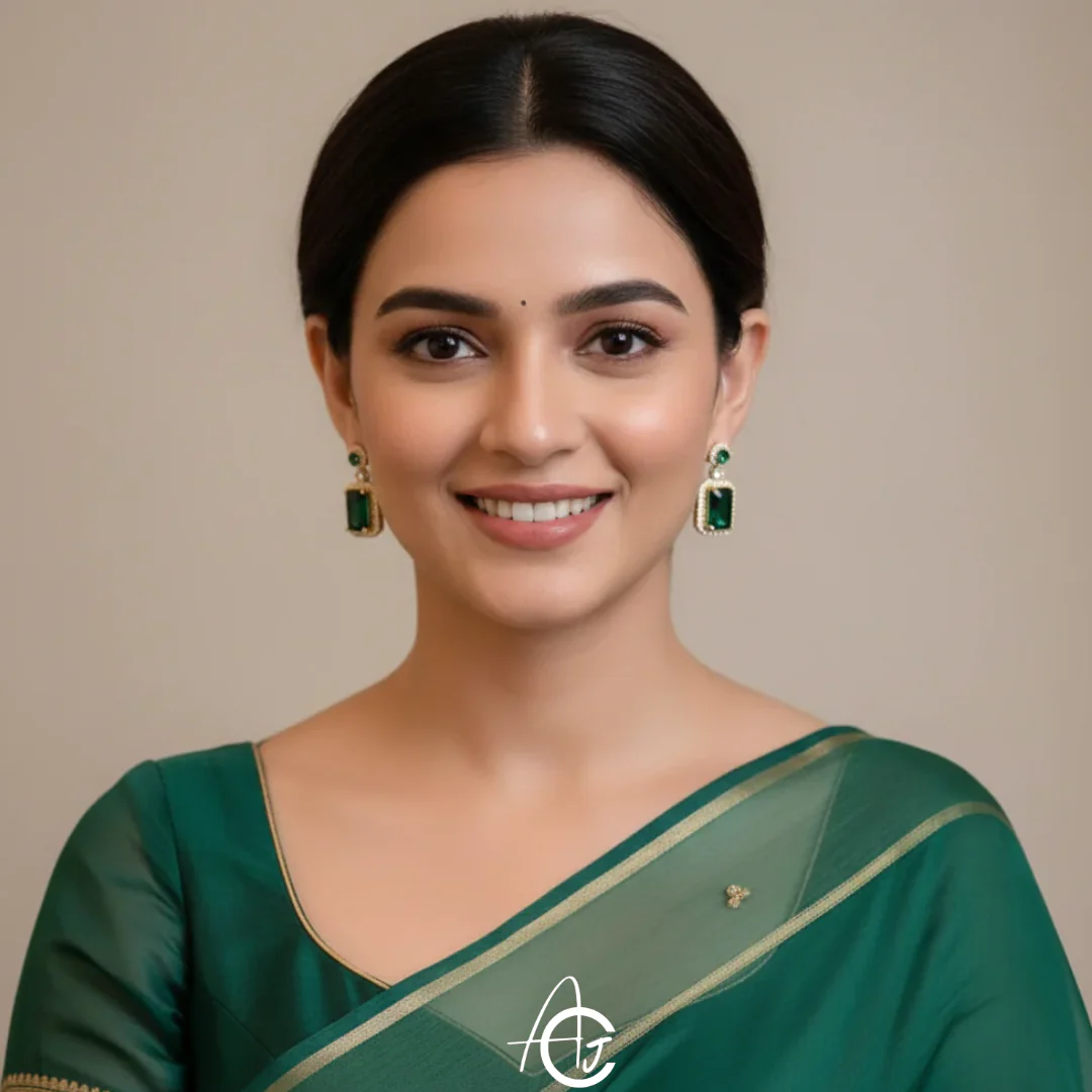 Green Statement Earrings - Image 4