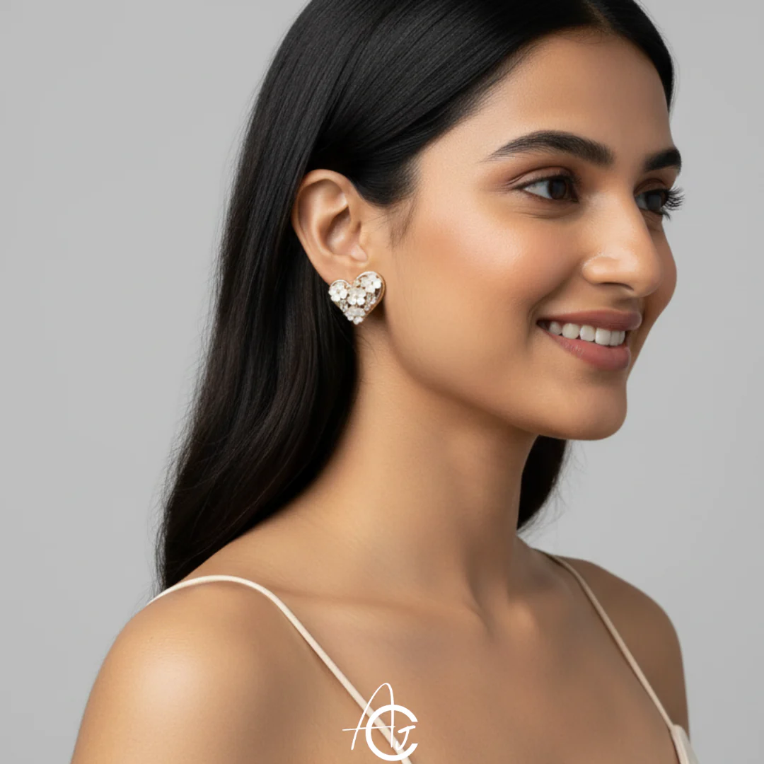 Heart Bling Earrings - Image 2