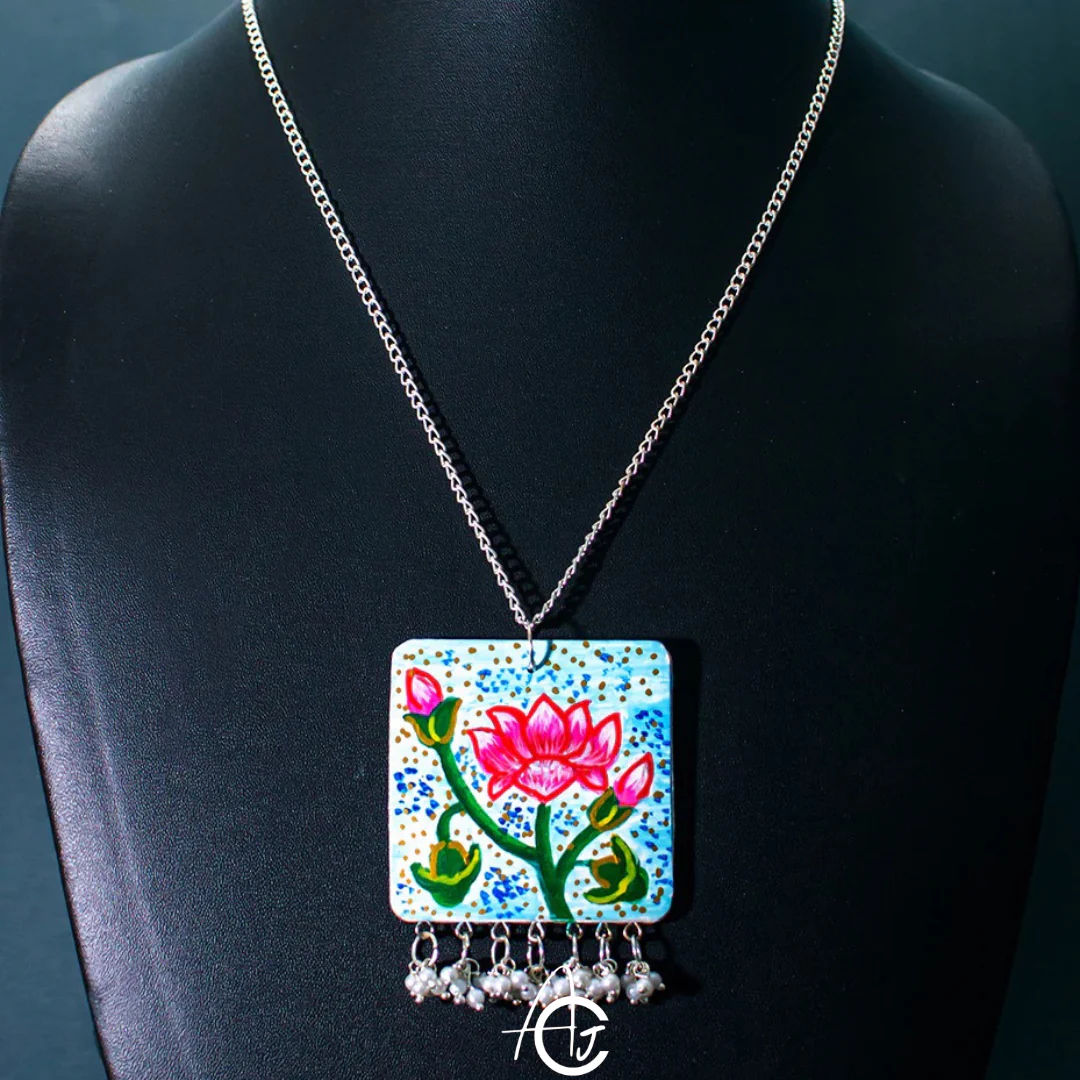 Statement Necklace, Handpainted : Handmade - Image 5
