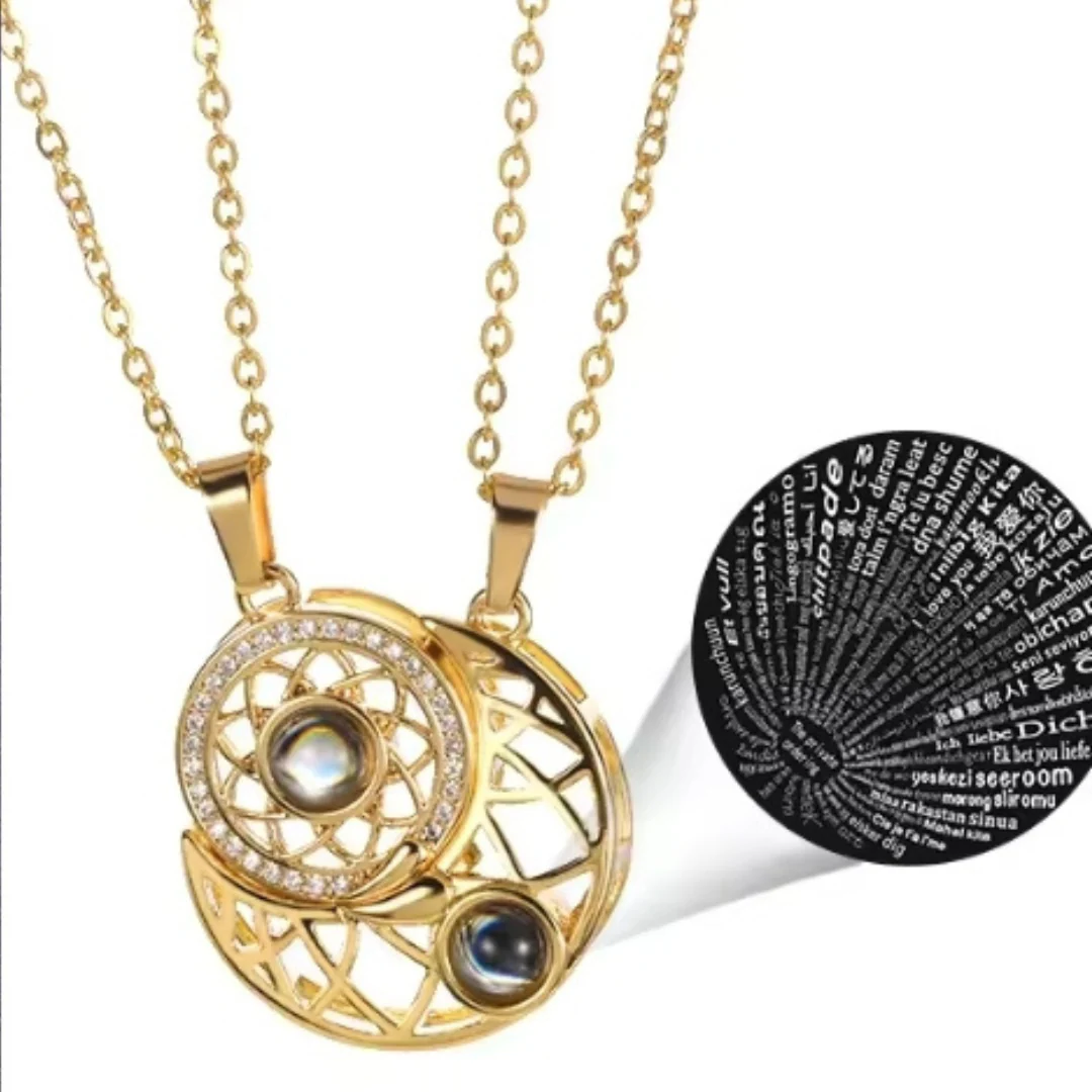 Moon And Star Couple/Friends Necklace - Image 4