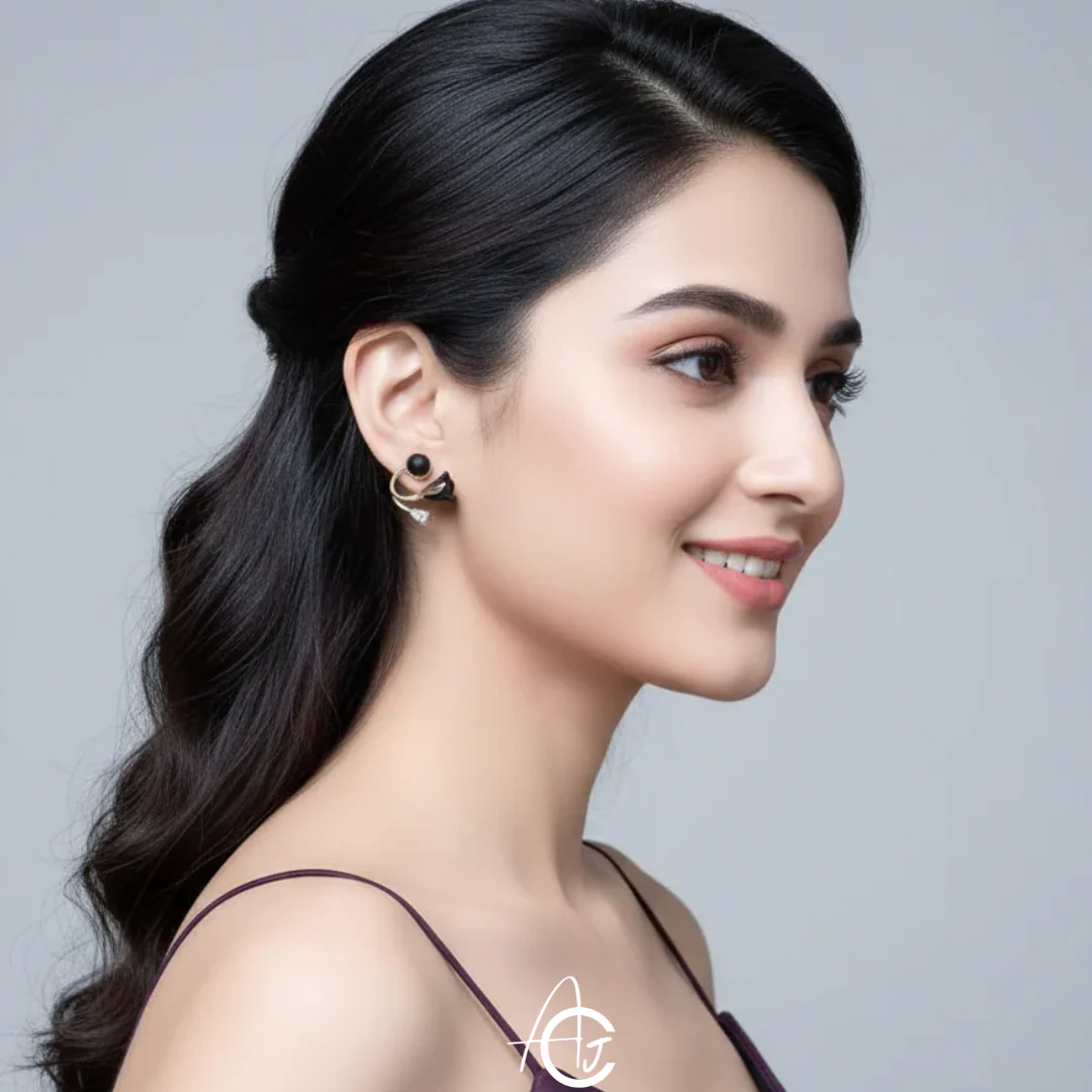 Pearl And Flower Earrings - Image 6
