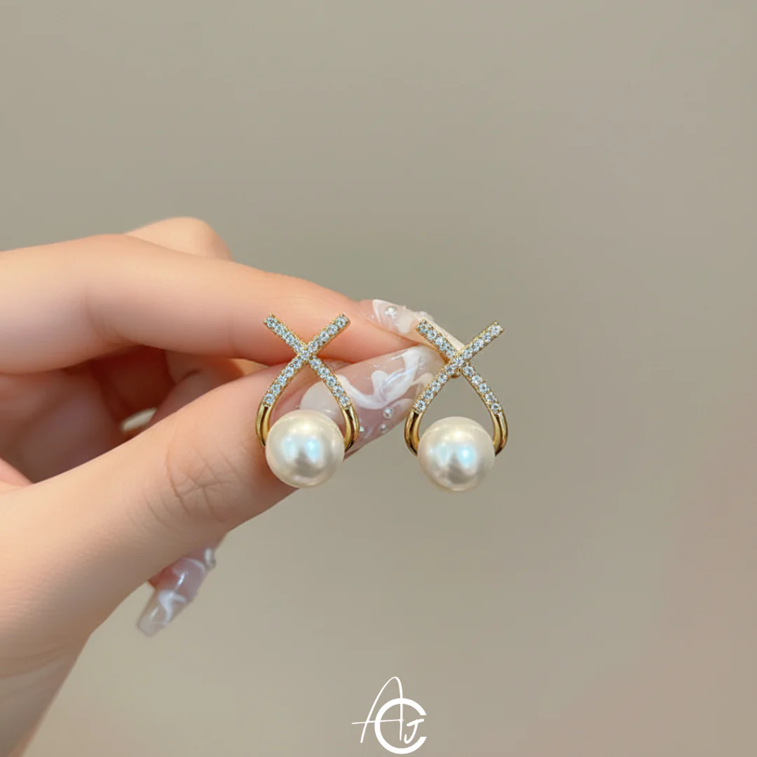 Pearl Bling Earrings - Image 3