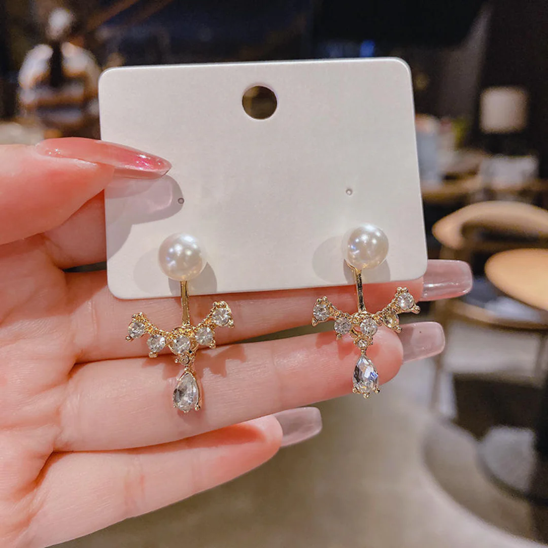 Pearl Bling Statement Earrings - Image 6