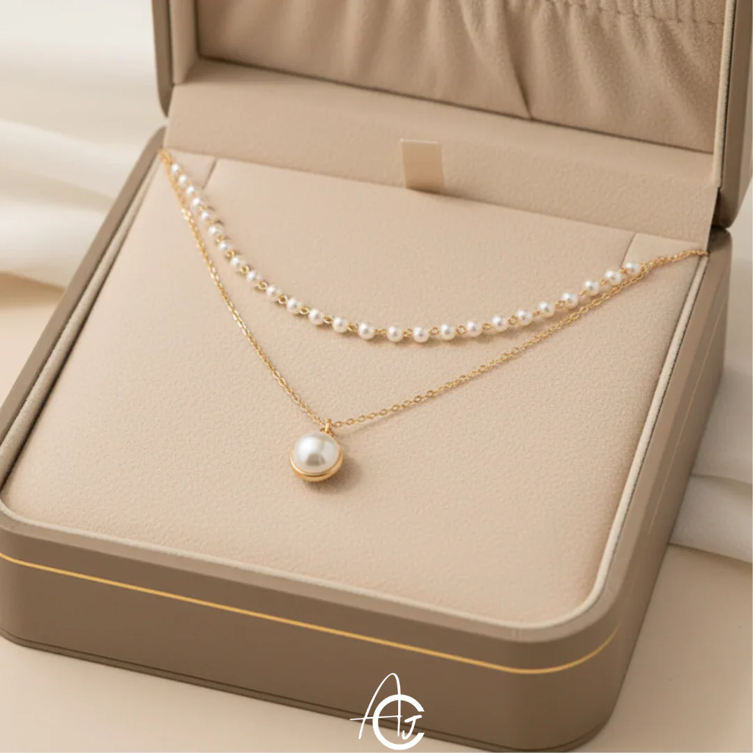 Pearl Layered Necklace - Image 3