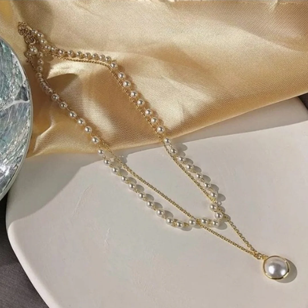 Pearl Layered Necklace - Image 6