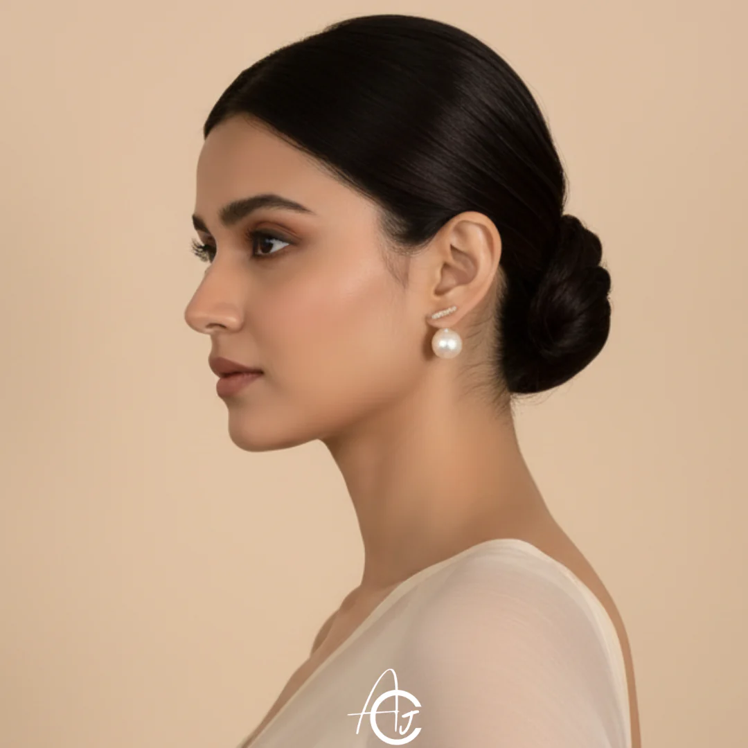 Pearl Statement Beauty Earrings - Image 2