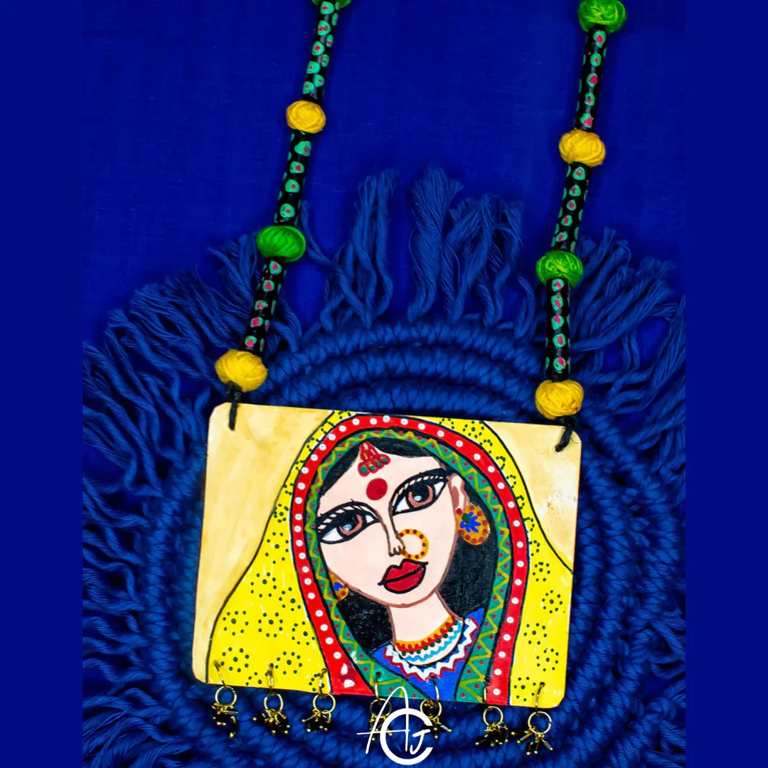 Statement Necklace, Handpainted : Handmade - Image 5