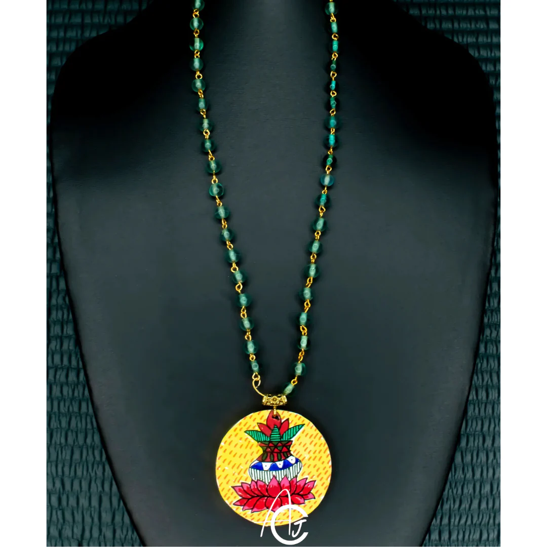 Statement Necklace, Handpainted : Handmade - Image 3