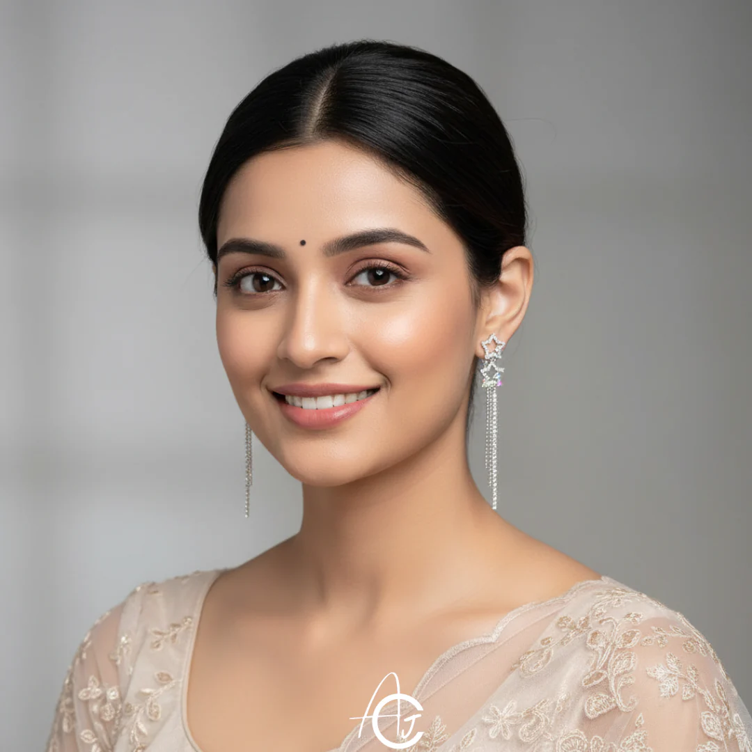 Star Long Chain Earrings - Image 4
