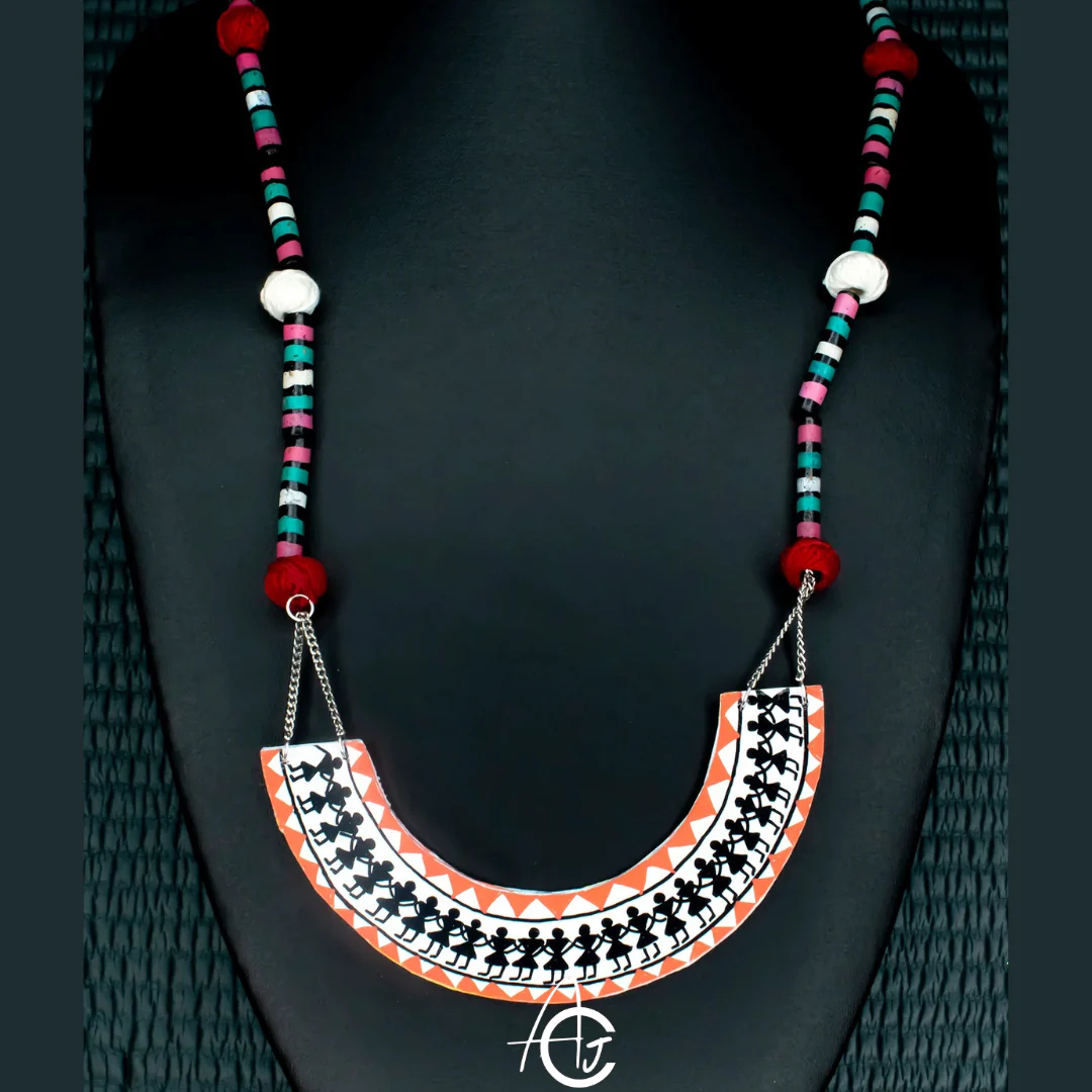 Statement Necklace, Handpainted : Handmade - Image 5