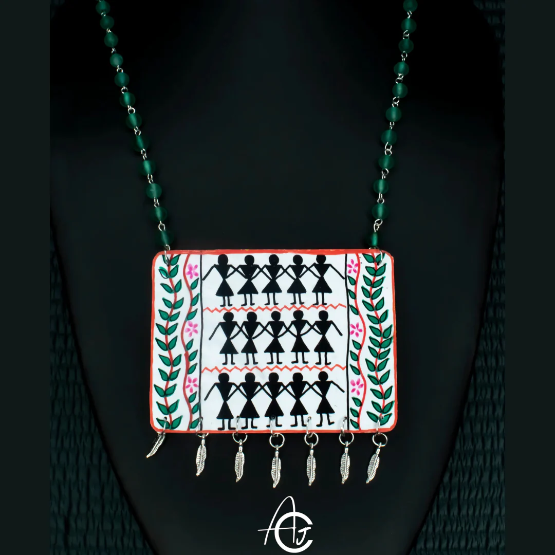 Statement Necklace, Handpainted : Handmade - Image 4