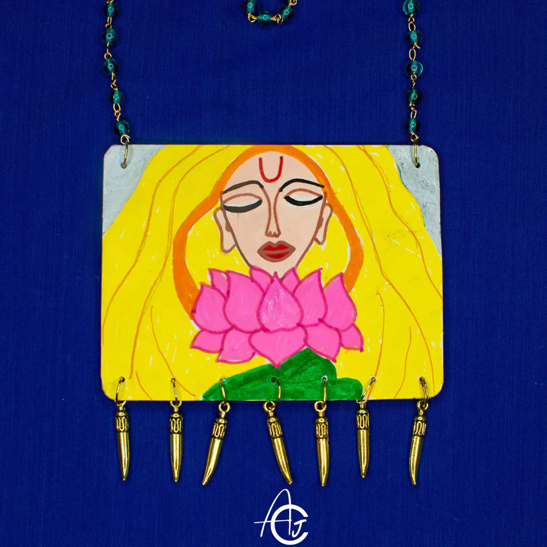 Statement Necklace, Handpainted : Handmade - Image 4